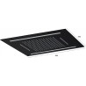 Soffione da incasso con cascata e cromoterapia made in Italy in acciaio inox nero