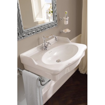 copia di CERAMICA SCARABEO - CASTELLANA 90 lavabo d'appoggio o sospeso con portasalviette