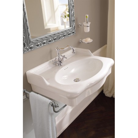 copia di CERAMICA SCARABEO - CASTELLANA 90 lavabo d'appoggio o sospeso con portasalviette