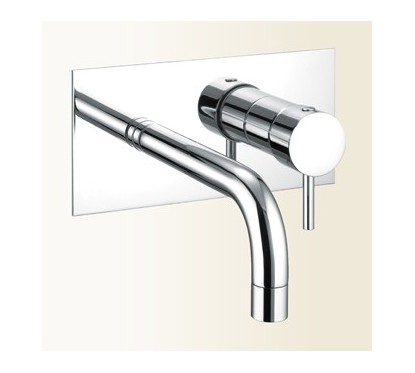 SIMPLY Miscelatore per lavabo ad incasso non ispezionabile finitura nickel spazzolato