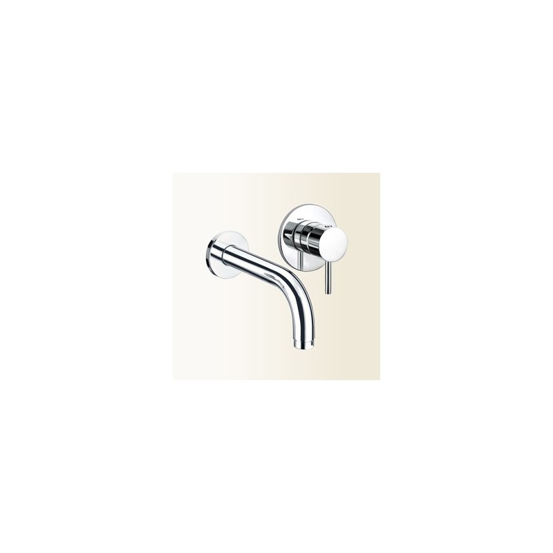 HEOS Miscelatore per lavabo da incasso finitura nickel spazzolato