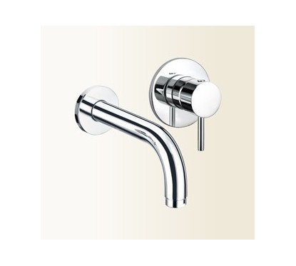 HEOS Miscelatore per lavabo da incasso finitura nickel spazzolato