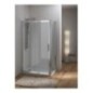 WAKO DOOR Porta 1 anta scorrevole + 1 anta fissa finitura bianco 140 cm trasparente (misura 135/140 h.195)