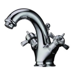 BIJOU monoblocco lavabo con scarico 1 pollice 1/4 finitura cromo-oro