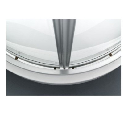 GULLIVER Box doccia Circolare scorrevole finitura argento satinato 80 cm trasparente (misura 78/80-78/80 h.185 raggio 55)
