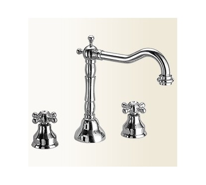 PAPIRO batteria lavabo con scarico automatico finitura cromo
