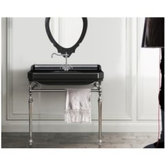 PAPIRO monoforo per lavabo con canna antica finitura cromo