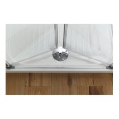 SALOON DOOR Porta 2 ante battente finitura cromo 100 cm trasparente (misura 95/100 h.195)