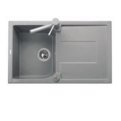 CORAX 79.10 Lavello cucina ad una vasca più scolapiatti finitura ultrametal 41 alluminio