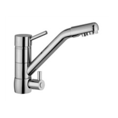 IDEALAQUA Rubinetto cucina a 3 vie separate finitura cromo