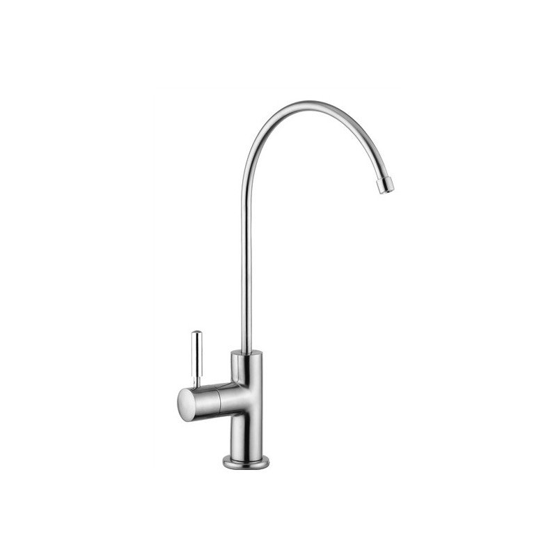 IDEALAQUA rubinetto monovia in acciaio inox finitura satinato