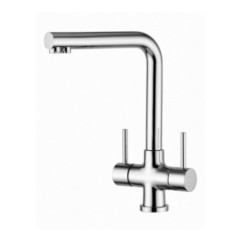 IDEALAQUA miscelatore cucina a 3 vie separate finitura cromo