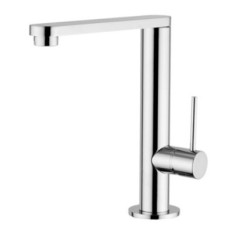 HI-TECH miscelatore per lavello con canna girevole leva minimal finitura cromo