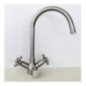 IDEALAQUA miscelatore lavello cucina a 3 vie separate finitura nickel spazzolato