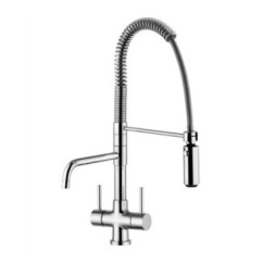 IDEALAQUA miscelatore lavello da cucina con mollettone a 3 vie