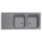 ATLANTIC 116.20 Lavello cucina a due vasche più scolapiatti finitura micro ultragranit 56 jasmine
