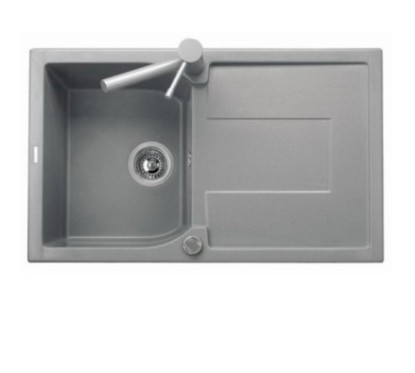 CORAX 79.10 Lavello cucina ad una vasca più scolapiatti finitura micro ultragranit 70 black matt