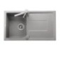 CORAX 86.10 Lavello cucina ad una vasca più scolapiatti finitura micro ultragranit 70 black matt