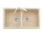 SPAZIO 86.20 Lavello cucina a due vasche finitura micro ultragranit 56 jasmine