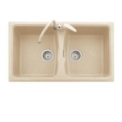 SPAZIO 86.20 Lavello cucina a due vasche finitura micro ultragranit 70 black matt
