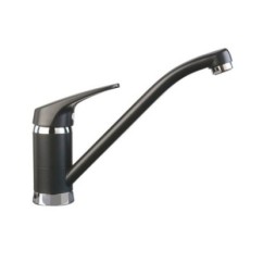 PLUSMIX miscelatore monocomando con canna a tubo finitura microultragranit 95 nero ebony