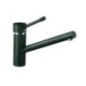 TIZEK miscelatore monocomando con canna tonda finitura cromo/micro ultragranit 70 black matt