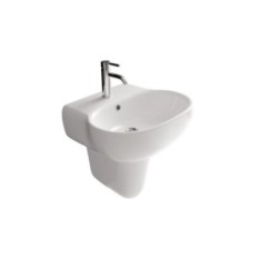ERGO lavabo cm 55x48xh18, monoforo + semicolonna