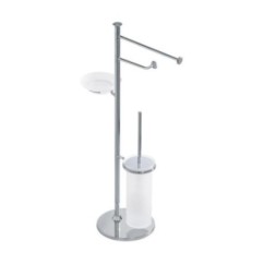 CLASSICA Piantana con elementi mobili - porta salviette, porta rotolo, portasapone e scopino -