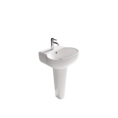 ERGO lavabo cm 55x48xh18, monoforo + colonna