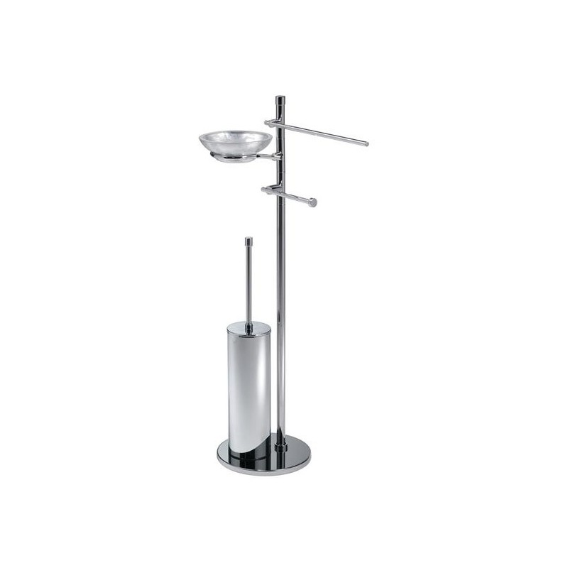 DECO' Piantana con elementi mobili - p.salviette, p.rotolo, p.scopino e p.sapone -
