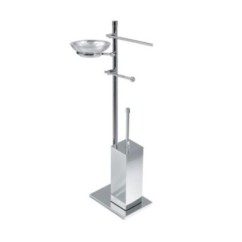 DECO' Piantana con elementi mobili - p.salviette, p.rotolo, p.scopino e p.sapone -