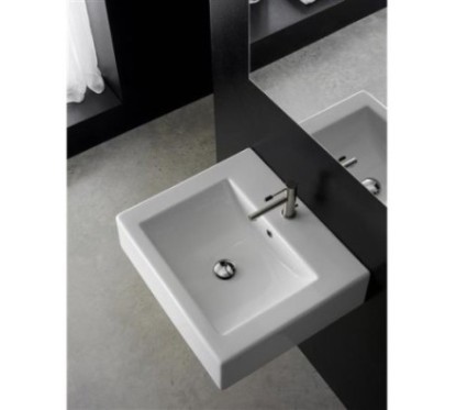 SQUARE 50B lavabo da appoggio o sospeso