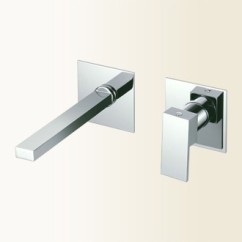 NEW SPACE Miscelatore monocomando per lavabo ad incasso finitura nickel spazzolato