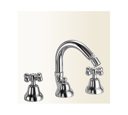 NOA batteria bidet 3 fori con canna finitura cromo-oro