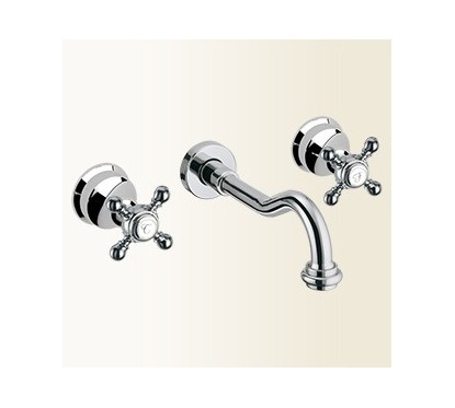 PAPIRO batteria lavabo tre fori ad incasso finitura cromo