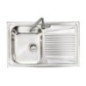 OLYMPUS lavello in acciaio inox ad una vasca + gocciolatoio a SX finitura satinato
