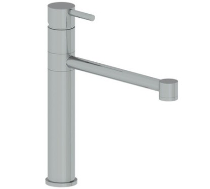KITCHEN miscelatore lavello in acciaio inox canna girevole finitura satinato