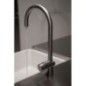 PE miscelatore lavello in acciaio inox canna girevole finitura satinato