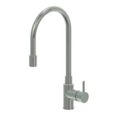 DUNA miscelatore lavello con doccia estraibile in acciaio inox finitura satinato