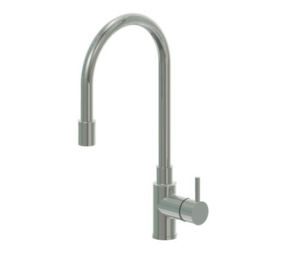DUNA miscelatore lavello con doccia estraibile in acciaio inox finitura satinato
