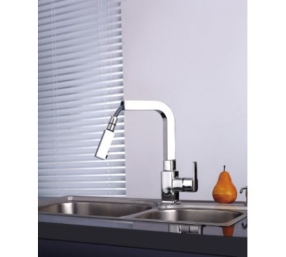 BROOKLYN 88 miscelatore lavello estraibile in acciaio inox finitura satinato