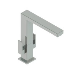 QUADRATO rubinetto lavello in acciaio inox canna girevole finitura satinato