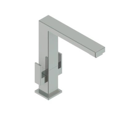 QUADRATO rubinetto lavello in acciaio inox canna girevole finitura satinato