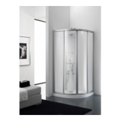 CORIAM Box doccia Circolare scorrevole finitura argento satinato 80 cm trasparente (misura 78/80-78/80 h.185 raggio 55)