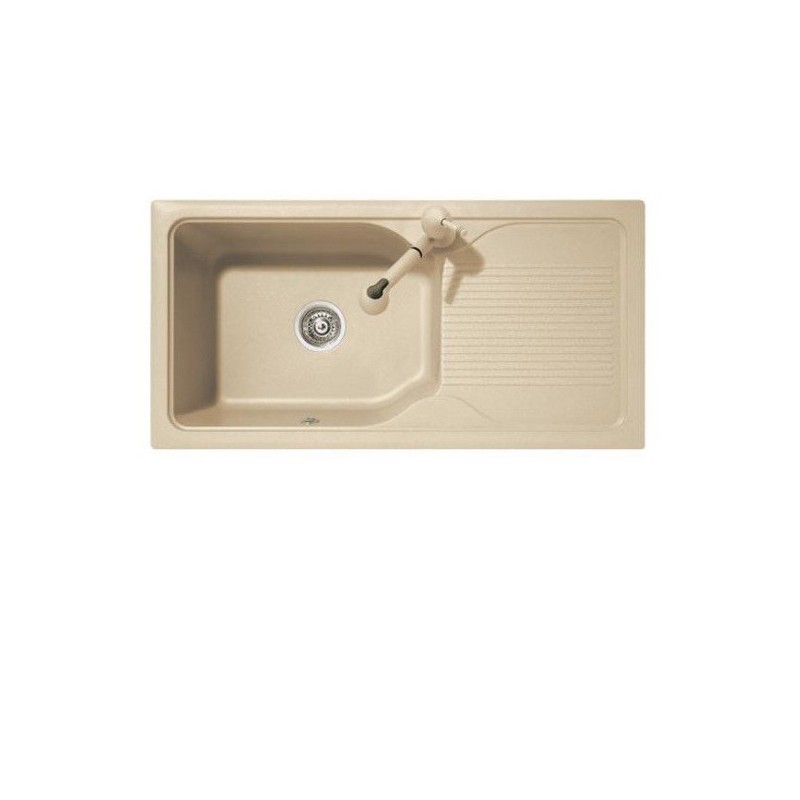 HARMONY 99.10 Lavello cucina ad una vasca più scolapiatti finitura ultrametal 41 alluminio