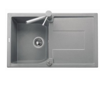 CORAX 79.10 Lavello cucina ad una vasca più scolapiatti finitura ultrametal 41 alluminio