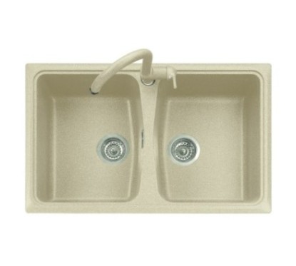 SPAZIO 79.20 Lavello cucina a due vasche finitura ultrametal 41 alluminio