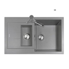 ELEGANCE 78.15 Lavello cucina a due vasche finitura micro ultragranit 70 black matt