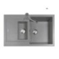 ELEGANCE 78.15 Lavello cucina a due vasche finitura micro ultragranit 70 black matt