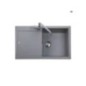 ELEGANCE 78.10 Lavello cucina ad una vasca più scolapiatti finitura micro ultragranit 70 black matt